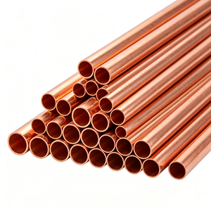 Tube sans soudure en cuivre sans oxygène C10200, haute conductivité, disponible en gros, pour applications électriques et composants conducteurs. - Product Image 1
