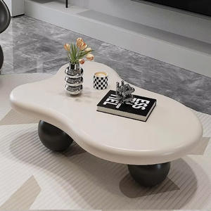 <span class=keywords><strong>Mesa</strong></span> de <span class=keywords><strong>Centro</strong></span> Moderna Minimalista con Forma de Nube, Estilo Crema, Madera MDF, para Hogar u Hotel - Product Image 2