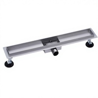 Vente en gros usine – Drain de sol linéaire en acier inoxydable 304 à sortie horizontale, encastré pour carrelage céramique, idéal pour salle de bain et douche