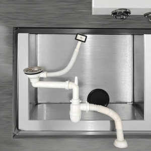 Saringan Bak Mandi & Wastafel Dapur 110/114mm, Desain Tekan Buka-Tutup, Mudah Dibersihkan, Modern, Keran Pembuangan Air, Keranjang Filter Bak - Product Image 2