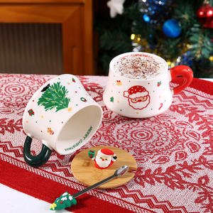 High Quality <b>Christmas</b> Ceramic Mugs with LIDS, Household Water Cups, Office Coffee Cups - Product Image 5