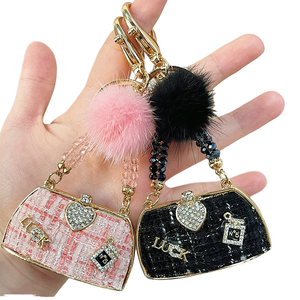 Mode mignon Bling cristal strass 3D Mini femmes <span class=keywords><strong>sac</strong></span> à <span class=keywords><strong>main</strong></span> porte-clés Girly porte-clés pendentif breloques pour sacs et porte-clés - Product Image 1
