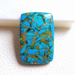 Elegante cabujón turquesa de cobre de alta calidad, joyería de piedras preciosas de turquesa roja Natural única, corte ovalado radiante de 22X32X5mm - Product Image 6