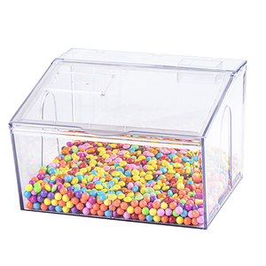 Food Grade PET Candy Bins Bulk Food Dispenser Cereals Rice Coffee Bean Display Storage Boxes for Retail Supermarket