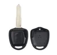 Coque de clé de voiture télécommandée à 2 boutons, 433Mhz, puce ID46, Mitsubishi Triton Pajero Outlander ASX Lancer MIT8 Lama ABS Noir