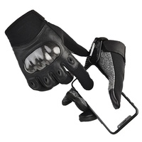 Guantes Deportivos para Hombre, Medios Dedos, con Carcasa de Fibra de Carbono, Resistentes a Cortes y Abrasiones, con Pantalla Táctil, para Artes Marciales y Entrenamiento