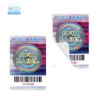 Etiqueta Nfc de holograma a prueba de manipulaciones imprimible de tamaño personalizado etiqueta Nfc Rfid antifalsificación personalizada