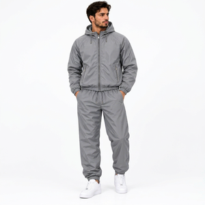 Nylon Tracksuits for Men Custom logo Bulk Mens Jackets <b>Running</b> <b>hoodie</b> sweatshirt Lightweight Waterproof windbreaker tracksuits - Product Image 1