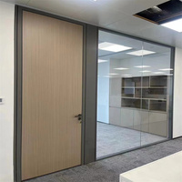 Cloison latérale plate en aluminium à simple vitrage |   Châssis en acier, insonorisant et anti-collision pour bureaux, centres commerciaux, écoles