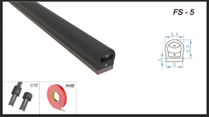 FS-5 nâng bảng Roll-up cửa sổ cuộc sống lâu dài an toàn cạnh cảm biến được sử dụng cho cửa xe cao su cảm biến cạnh Băng chuyển đổi - Product Image 2