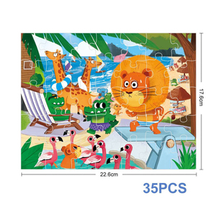 Ensemble de puzzles nivelés série animale en gros 24/30/35 pièces jouets éducatifs pour le développement des enfants jeux d'apprentissage en toute sécurité pour enfants - Product Image 2