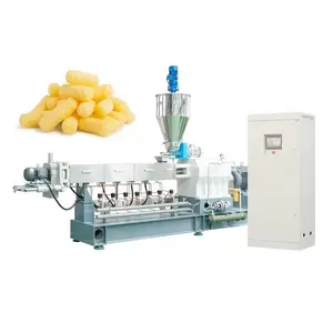 Equipo de línea de procesamiento de chips de aperitivos inflados de alta capacidad Extrusora y secadora de doble tornillo