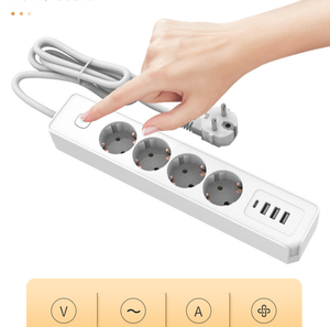 New Popular Minimalist Russian Multifunctional Home Office Power Board with <b>USB</b> Type C Power Strip <b>Extension</b> - Product Image 3