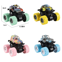 Vehículo de Tracción en las Cuatro Ruedas, Camioneta Monstruo de Juguete, Auto de Empuje, Vehículo de Fricción Barato para Niños, Miniaturas
