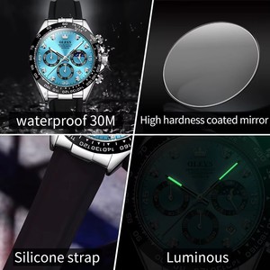   Reloj de Lujo para Hombre 2875, Reloj de Cuarzo, Resistente al Agua, Luminoso, de Primera Marca, con Fecha, Cronógrafo, Deportivo - Product Image 5