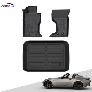 Alfombrilla de Lujo para Coche para Todo Tipo de Clima, Tapete Protector Elevado de TPE Personalizado para <span class=keywords><strong>Maletero</strong></span> Exterior, Compatible con <span class=keywords><strong>Mazda</strong></span> <span class=keywords><strong>MX</strong></span>-5 2016-2025 - Product Image 1