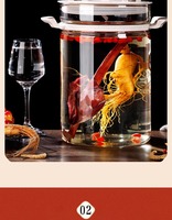 Grand pot de fermentation en verre OEM avec robinet, pot à vin et à infusion en verre résistant aux hautes températures, couvercle hermétique
