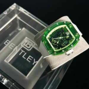 Reloj cronógrafo mecánico deportivo, movimiento automático duradero, alta calidad, Tonneau, cristal analógico, acero inoxidable, diseñado para - Product Image 1