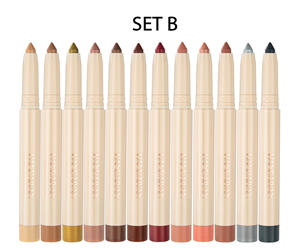 Meilleur ensemble de stylos d'ombre à paupières étanche 12 couleurs double tête avec taille-crayon ombre à paupières - Product Image 1