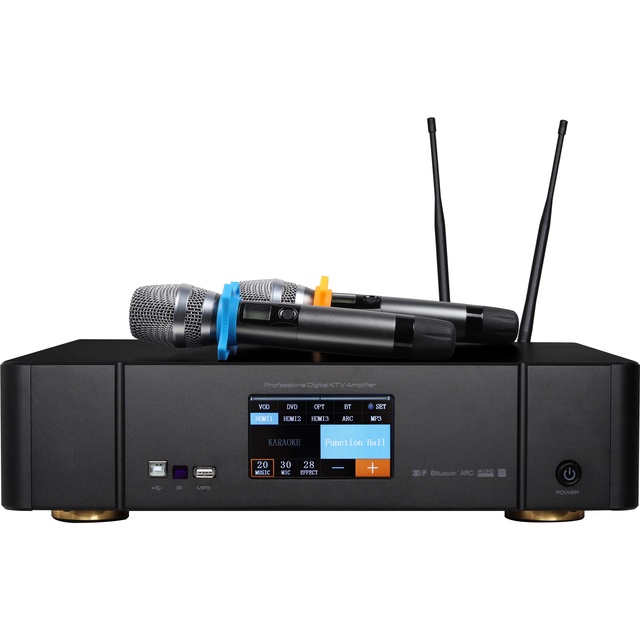 Berase 450watt Karaoke Amplifier System Three in One Wireless Microphone System for Church Theater Multifunctional