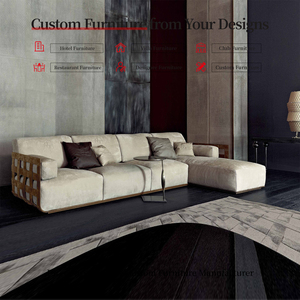 Set di Divani Componibili in Tessuto Personalizzabili, <span class=keywords><strong>Stile</strong></span> Minimalista di Lusso, Design Moderno e Creativo per Arredamento Soggiorno di Villa - Product Image 6