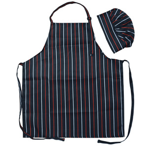 Delantal de camarero de Chef a rayas de media longitud ajustable, delantal de cocina para adultos con 2 bolsillos para limpieza de hoteles y restaurantes - Product Image 4