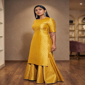 Kanya Fancy Farms - Nouveaux ensembles Anarkali élégants en cachemire et résille, tenues de mariage traditionnelles indiennes trois pièces pour femmes - Product Image 3