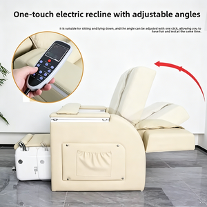 Équipement de salon de manucure haut de gamme, chaises de pédicure électriques inclinables, fauteuil de spa de luxe avec lavabo - Product Image 2