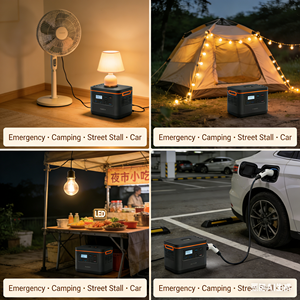 Station d'alimentation portable SUPER 1000W/2000W, générateur solaire, batterie portable pour le camping en plein air, le camping-car, la maison, les situations d'urgence, hors réseau - Product Image 2