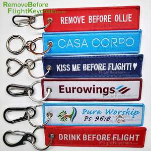 Tela de sarga personalizada con bordado 'Remove Carabiner Before Flight' para coches, motocicletas, carreras, trenes, tractores, remolques <span class=keywords><strong>y</strong></span> camiones - Product Image 1