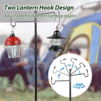 AG RTS Nouveau support de lampe de camping pliable Portable léger en alliage d'aluminium Lanterne Stand Outdoor Lamp Standing