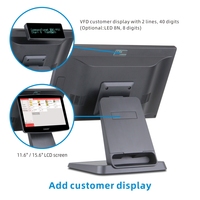 Écran tactile capacitif de 15.6 pouces 1366*768 I3/ I5 tout en un système de point de vente caisse enregistreuse Windows système de terminal de supermarché