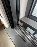 Ventana Corredera de Aluminio con Aislamiento Acústico BOCHARM, Resistente a Huracanes, Triple Acristalamiento, Acabado Negro, Calificada por Energy Star, Moderna