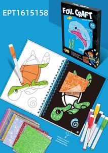 Libro de Manualidades 2 en 1 EPT con Dibujos de Animales y Lámina Láser, Juguete Educativo de Arte <span class=keywords><strong>para</strong></span> Niños con Páginas <span class=keywords><strong>para</strong></span> Colorear y Pegatinas Brillantes - Product Image 4
