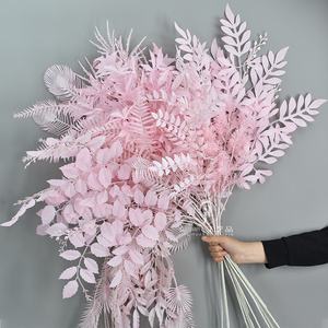 Haute qualité rose hortensia doux fleur fond mur mariage auditorium Floral décoratif fausse fleur Simulation Assurance - Product Image 1