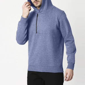 Winter Men's Solid Eco-Friendly Breathable Fleece Slim Fit Custom Pullover Gym <b>Hoodies</b> for Fitness <b>Workout</b> Wholesale Sale - Product Image 2