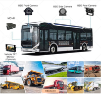 DVR mobile 4G 1080P 4 canaux avec carte SD, GPS, WiFi, CMSV6, compression H.264/H.265, 9-36V pour la surveillance des camions, bus et véhicules