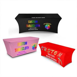 Custom Fitted <b>Tablecloth</b> 6ft 8ft Business <b>Table</b> Cover <b>Round</b> <b>Tablecloth</b> Logo Trade Show Advertising Event Display - Product Image 1