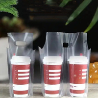 Film thermoscellant personnalisé en PE pour deux tasses de bubble tea et de café, emballage à emporter