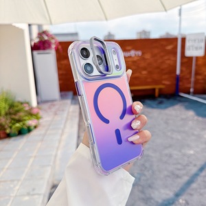 <span class=keywords><strong>Coque</strong></span> transparente antichute et magnétique à changement de couleur pour <span class=keywords><strong>iPhone</strong></span> 17 Pro Max avec support d'objectif et compatible charge sans fil - Product Image 1