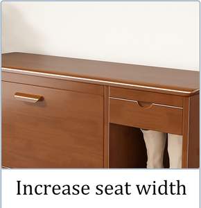 <span class=keywords><strong>Meuble</strong></span> de maison au design unique, <span class=keywords><strong>banc</strong></span> en bois avec tiroir et étagère de rangement, armoire à chaussures à 3 niveaux pour le salon et l'entrée - Product Image 4