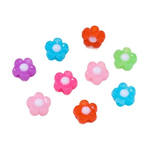 Acrylic Flower Beads Colorful Loose Beads For Bracelet Making DIY Jewelry <b>Accessories</b> 10mm Multicolor Plastic Beads - Product Image 5