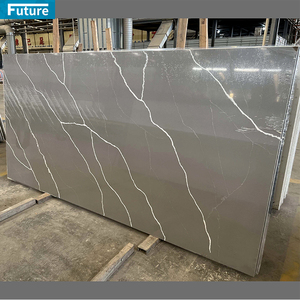 Piedras artificiales de lujo Cuarzo blanco Calacatta Proveedor de encimeras de cocina Encimeras de cocina de cuarzo artificial - Product Image 2