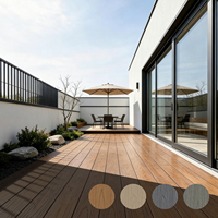 Revêtement de terrasse en WPC imperméable, écologique, composite, à emboîtement, pour jardin extérieur