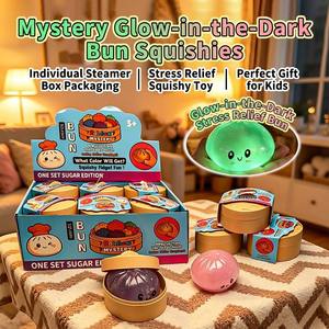 Halloween Glitter Ghost Bao Dumpling Squishies, Spooky Dumpling Stress <strong>Balls</strong>, Adult Fidget Toy, Wholesale, OEM &amp; ODM Available - Product Image 4