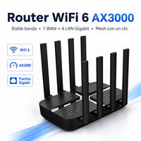 Routeur WiFi 6 AX3000 Gigabit Double Bande avec 1 WAN 4 LAN pour la vente en gros et la marque privée