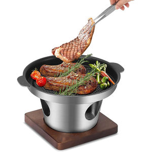 Réchaud à alcool portable en acier inoxydable, mini brûleur efficace pour le camping, outil de fondue pour les activités de plein air - Product Image 4