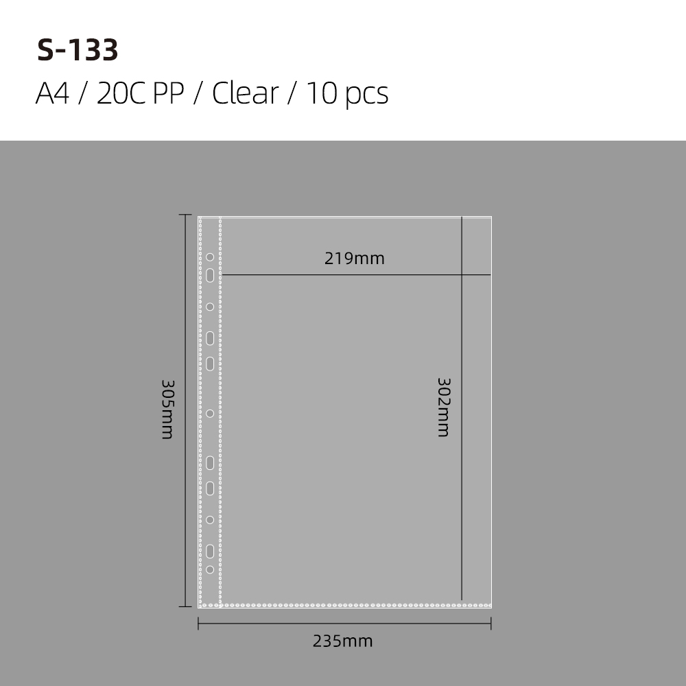 Transparent A4 1 pocket