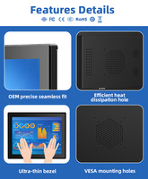 Moniteur tactile marin étanche RCOMPT personnalisable de 12 pouces, moniteur de voiture Android, écran tactile industriel