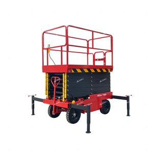Plataforma Elevadora de Tijera Móvil Eléctrica Hidráulica de 500 kg para 2 Personas, Vehículo de Elevación para Mantenimiento en Exteriores - Product Image 1